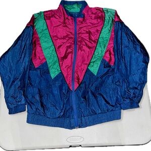 Vintage Colorblock Windbreaker Jacket